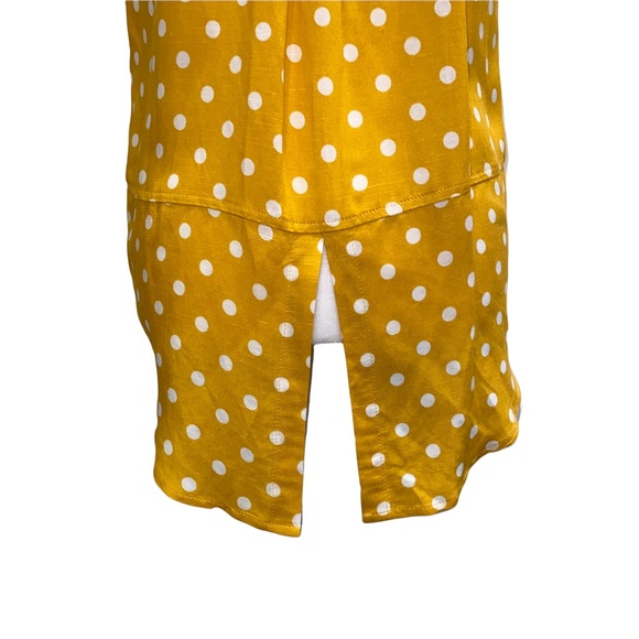 Velvet Heart NWT Yellow Polka Dot Carol Sleeveless Button Up XS - Picture 12 of 15